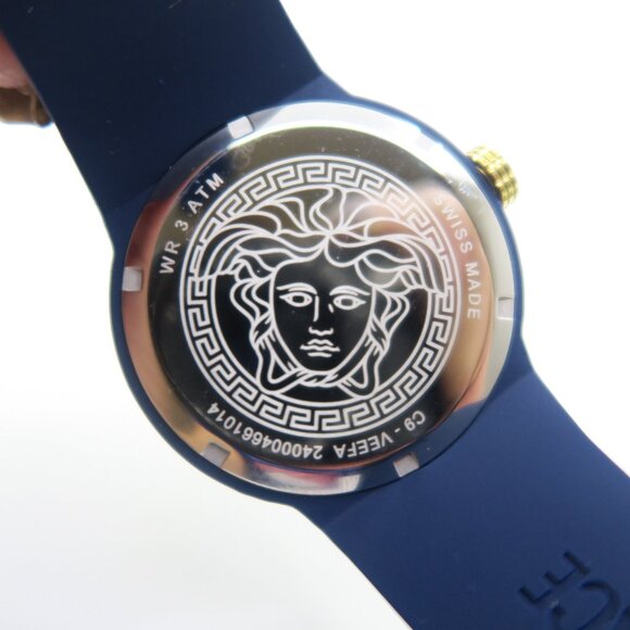Versace VEEFA0524 V-Pop Blue & Gold Medusa, Silicone Swiss Quartz New Watch - Picture 6 of 10